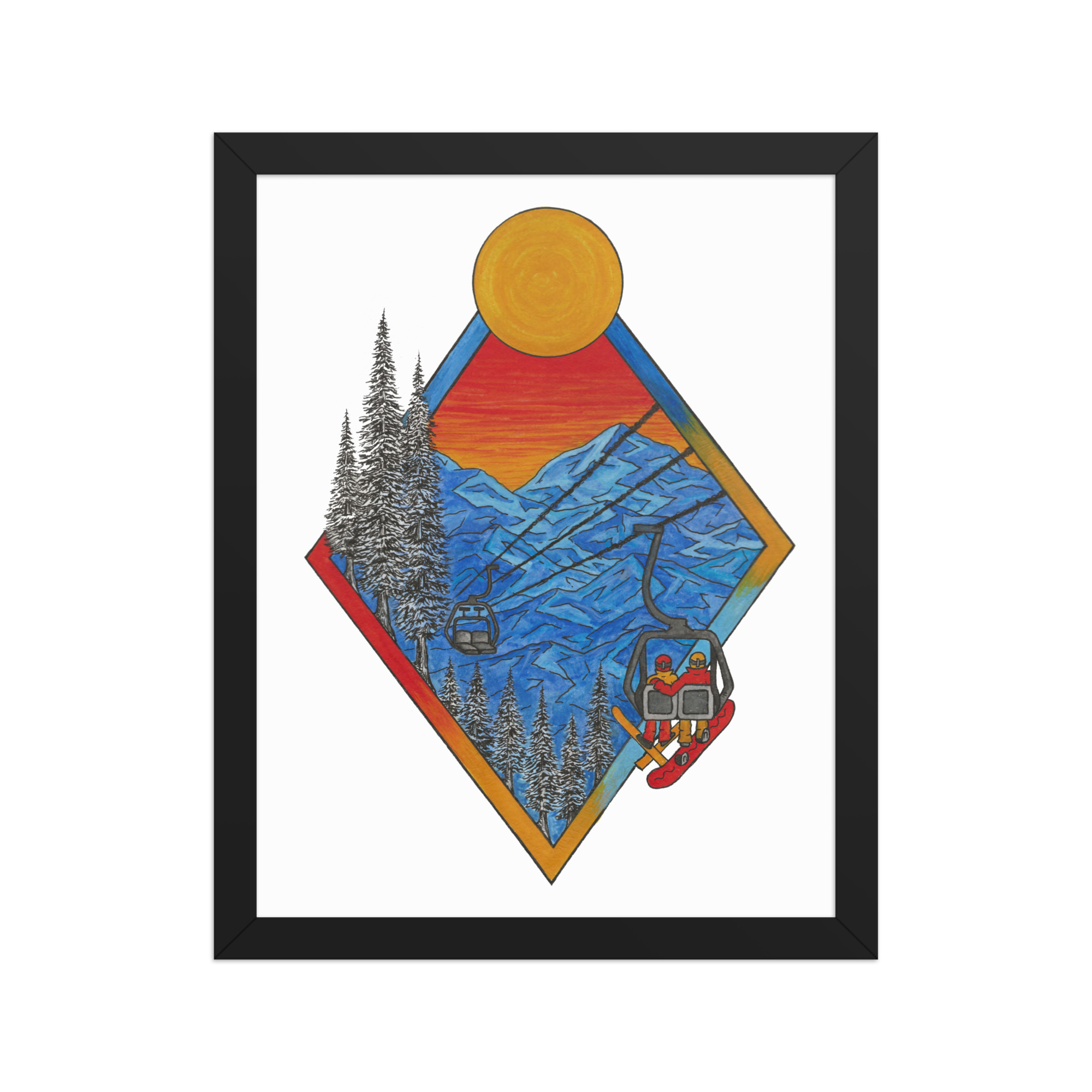 Framed poster