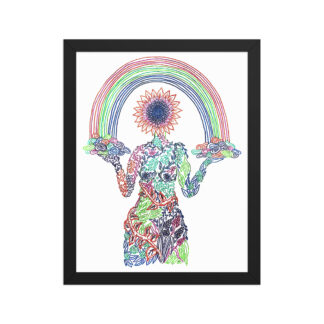 Framed poster