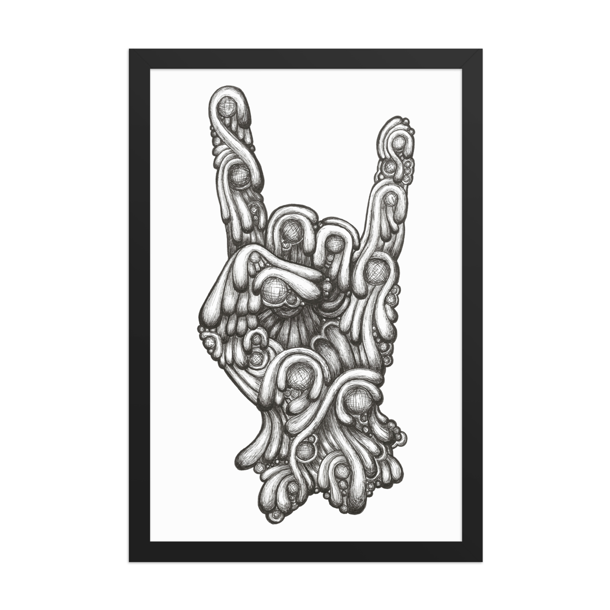 Framed poster